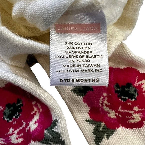Janie and Jack 0-6 Months Darling Sophistication Tights Floral NWOT - Picture 2 of 3